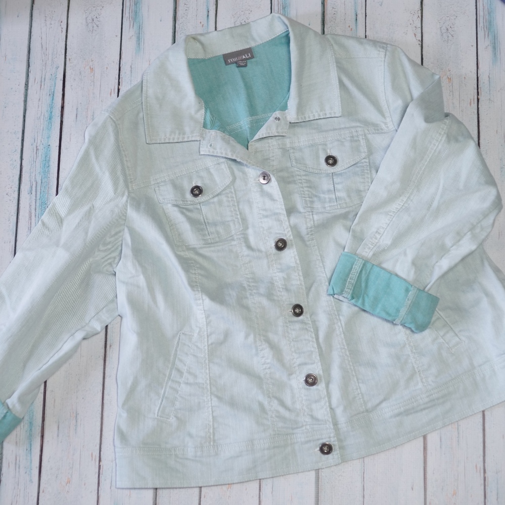 Roz & Ali | Mint Jean Jacket